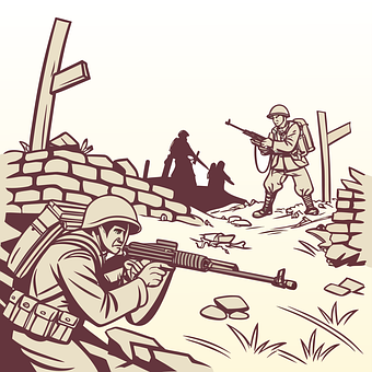 Soldaat, Illustratie, Oorlog