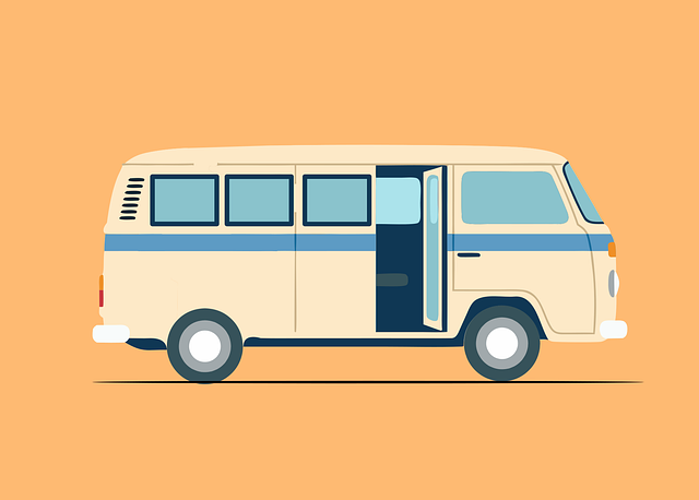 Free campervan retro vehicle vector