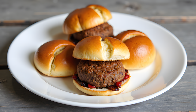 Free ai generated mini burger small bites illustration