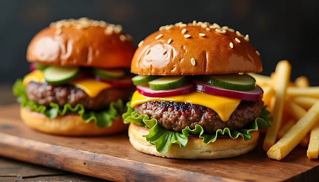 Free ai generated cheeseburger beef burger illustration
