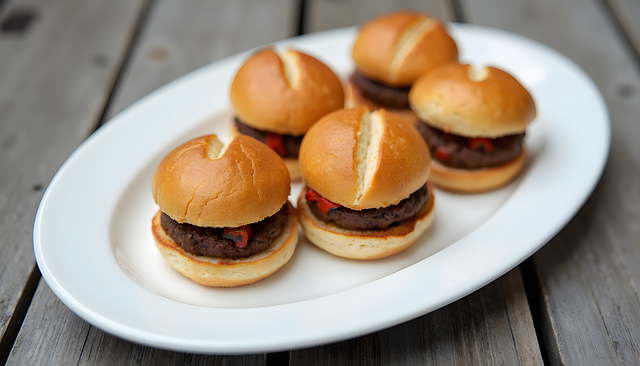 Free ai generated slider mini burger illustration