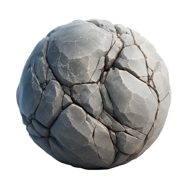 Free cracked stone stone sphere texture illustration