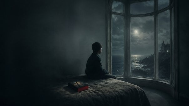 Free Boy Sea illustration and picture