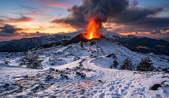 Free Volcano Eruption illustration and picture
