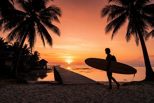 Free Surfing Surfboard photo and picture