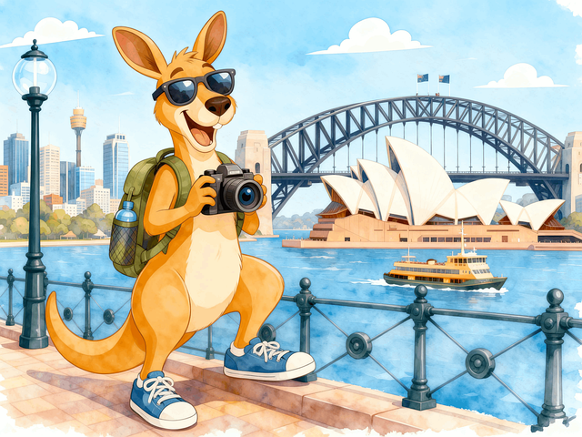 Free kangaroo australia sydney illustration