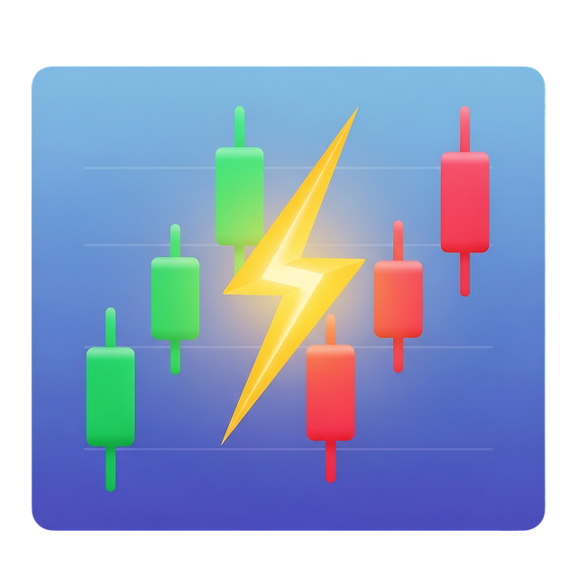 Free market stock chart illustration