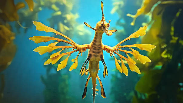 Free Seahorse Leafy Sea Dragon illustration and picture