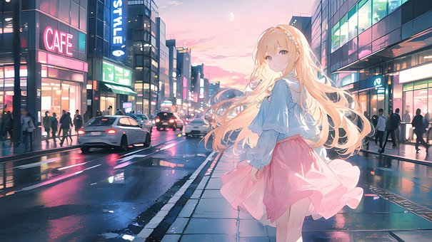 Free City Night illustration and picture