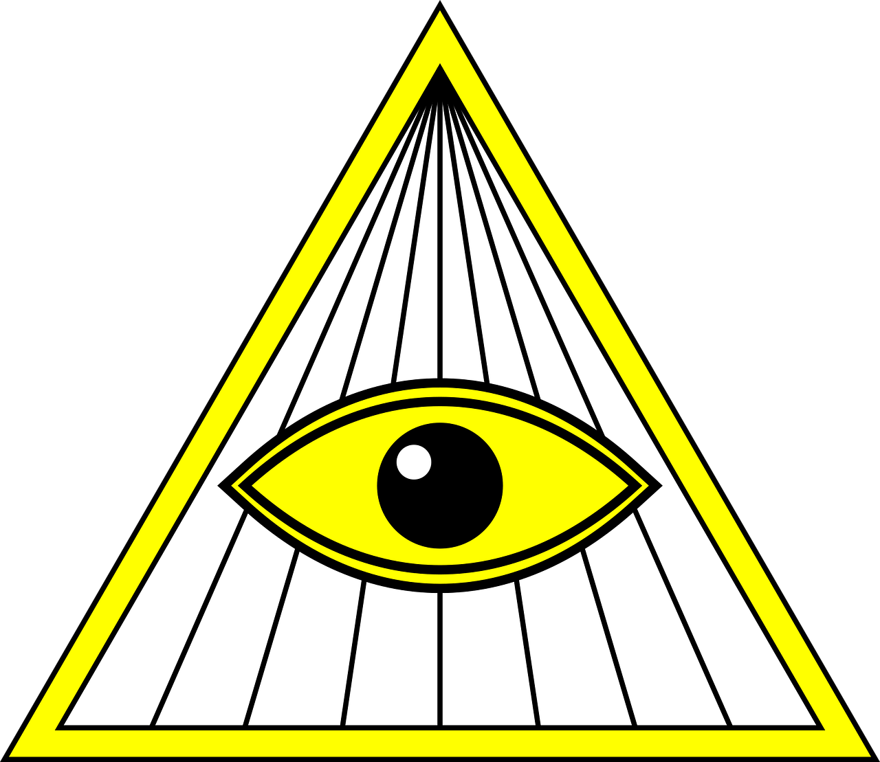Free eye triangle symbol vector