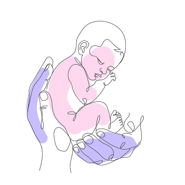 Free baby minimalism line illustration