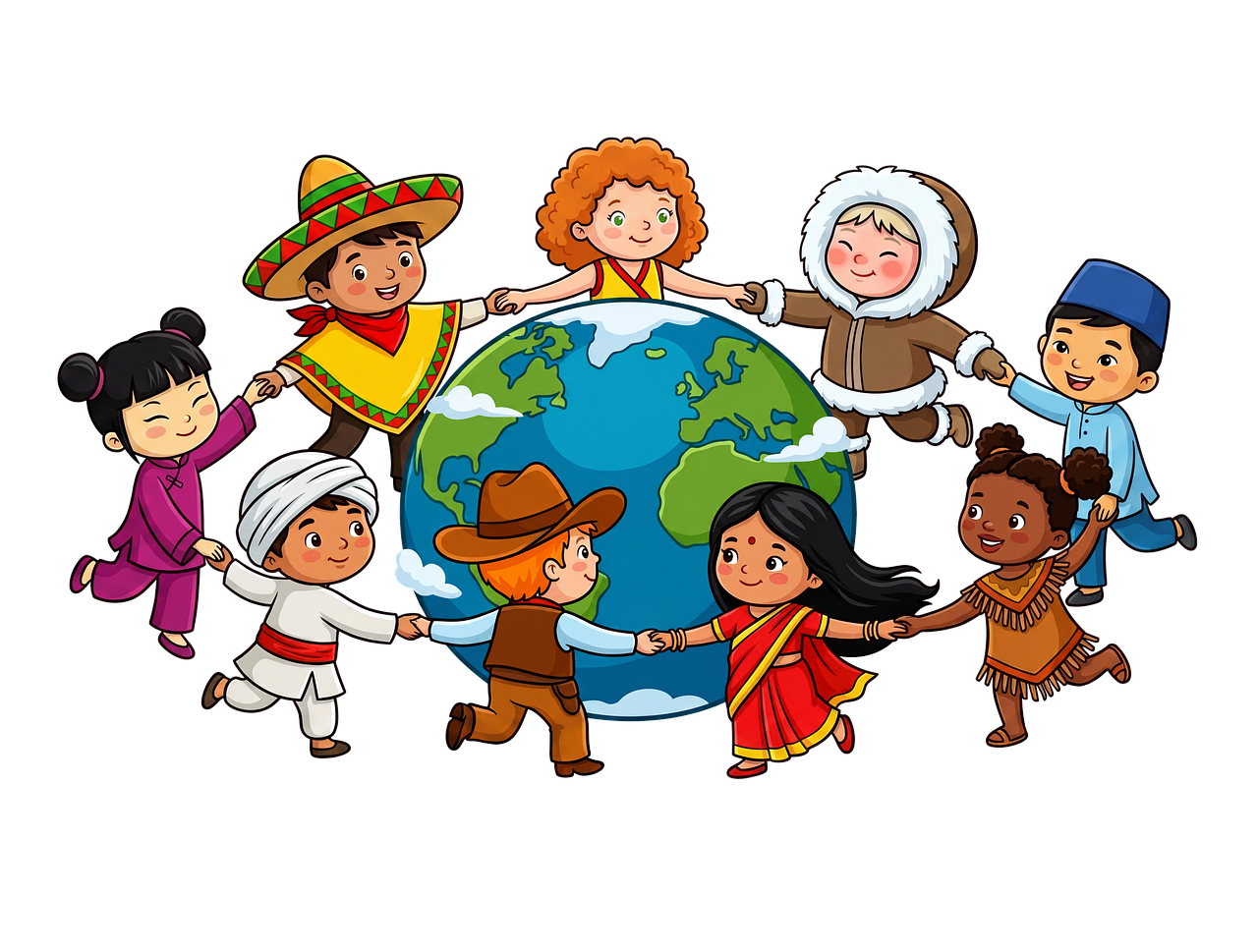 Download free HD stock image of Children'S Day Free children's day international children's day multicultural children illustration