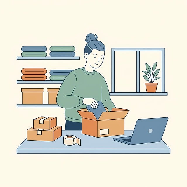Free cartoon cotton shirt packaging illustration