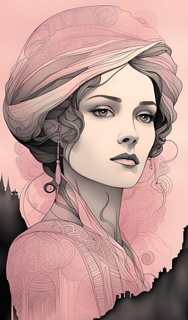 Free Art Illustration Female Portrait illustration and picture