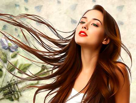 Mujer, Cabello, Arte, Retrato