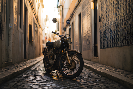 Motorrad, Vintage, Retro, Europa