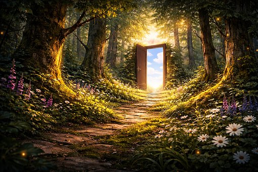 Free Door Forest illustration and picture