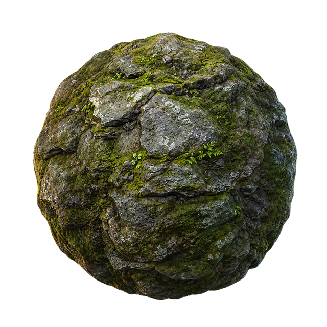 Free mossy rock fantasy stone rock texture illustration