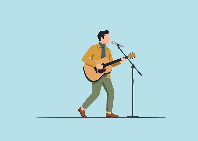 Free man singer musician vector