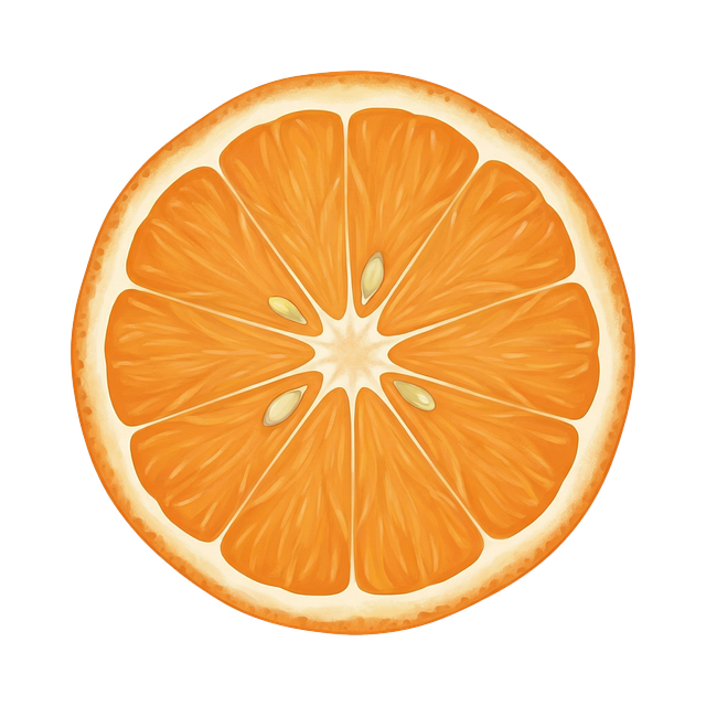 Free orange citrus slice illustration