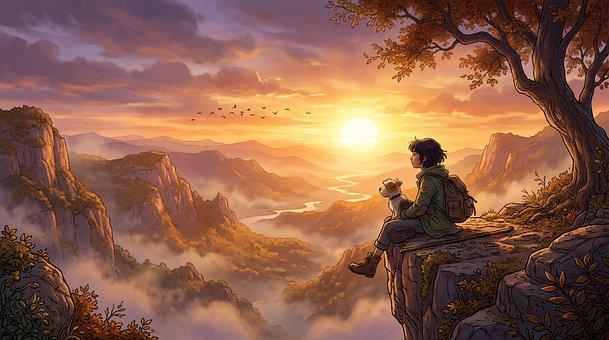 Free Landscape Sunset illustration and picture