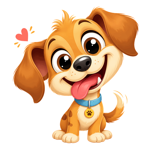 Free puppy funny dog playing illustration