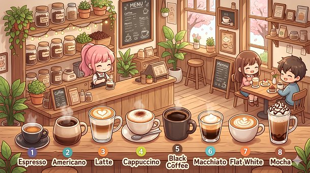 Free Café Cartoon illustration and picture