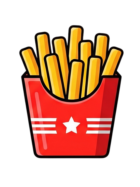 Free Cartoon Fries Fast Food vector and picture