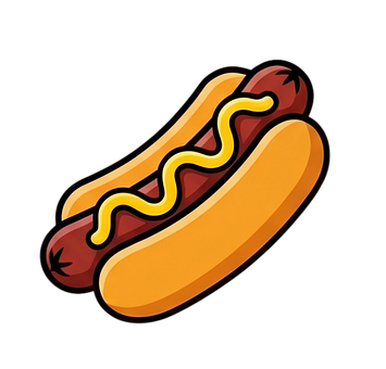 Free Hotdog Food Cartoon vector and picture