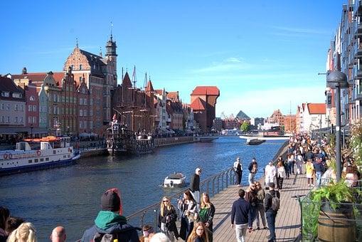 Gdańsk, Fluss, Architektur, Wasserstraße