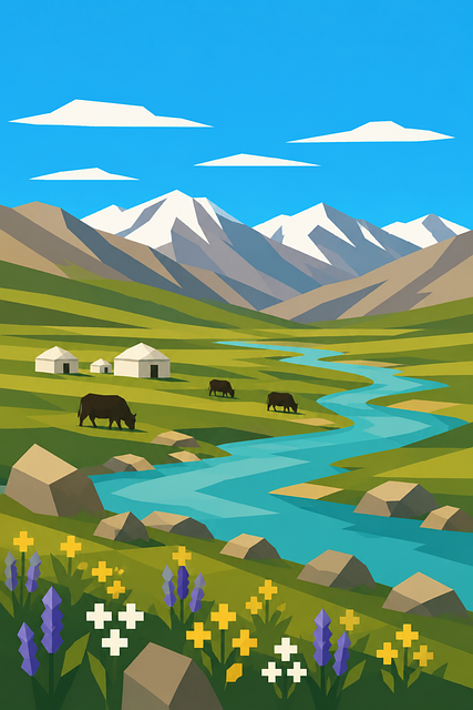 Free deosai plateau pakistan mountain landscape vector