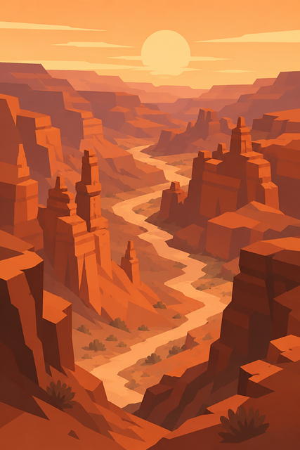 Free kazakh canyon desert vector