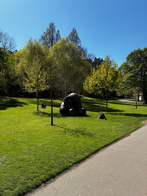 Escultura, Parque, Primavera, Árvore