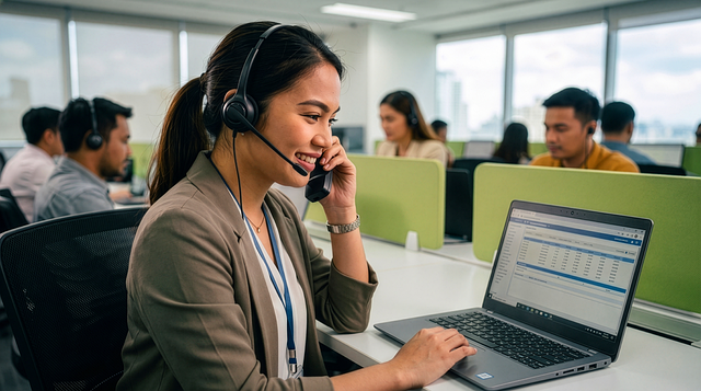 Free ai generated customer service call center illustration
