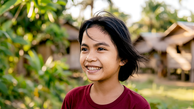 Free smile filipino girl illustration