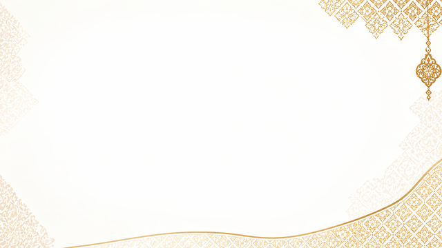 Free white background gold ornament islamic pattern illustration