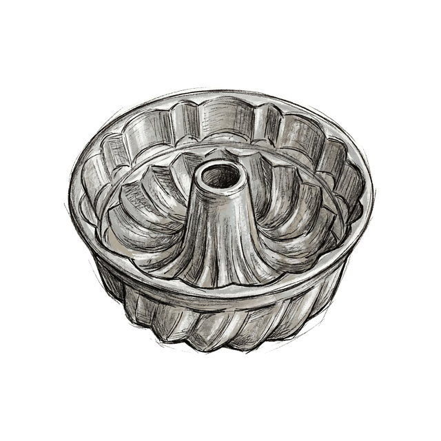 Free baking pan bundt cake illustration