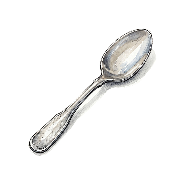 Free spoon silver cutlery illustration