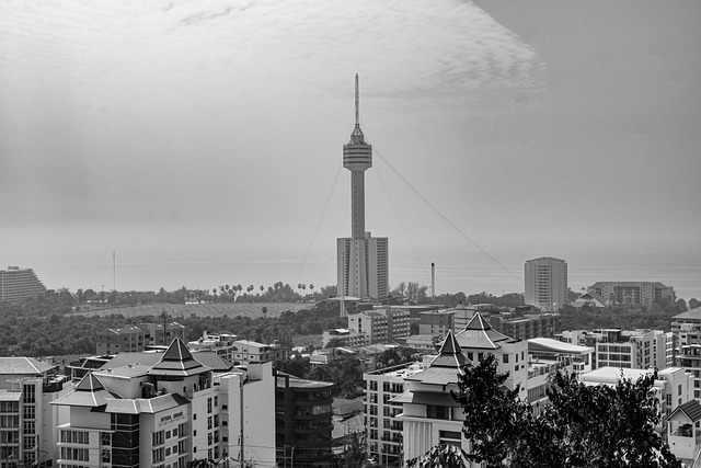 Stadt, Wolkenkratzer, Stadtpanorama
