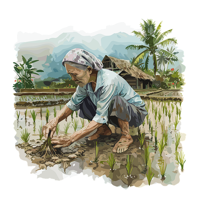 Akvarellillustrasjon, Banaue Terrasser