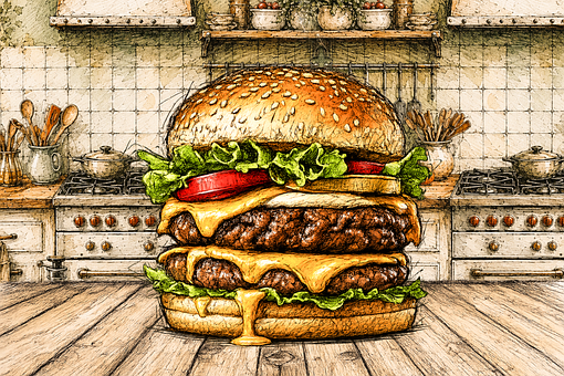 Burger, Hamburger, Essen, Cheeseburger