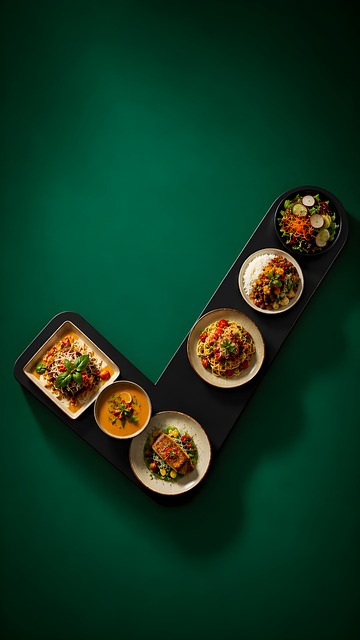 Comida, Arte Alimentar, Fundo Verde