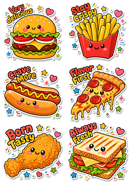 Sticker, Essen, Kawaii, Niedlich