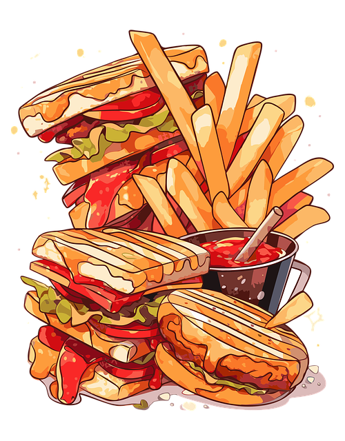 Sandwich, Pommes, Burger, Essen