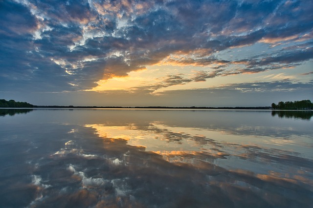 Daggry, Refleksjoner, Vannoverflate, Sol