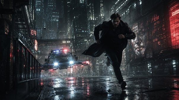 Free Cyberpunk City illustration and picture