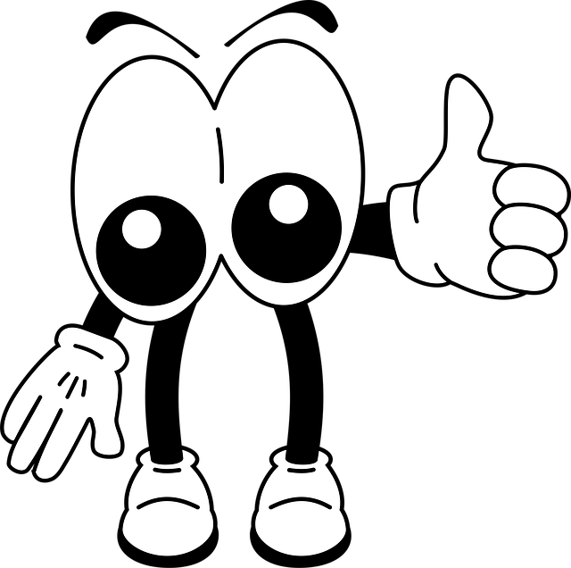 Free cartoon big eyes expression vector