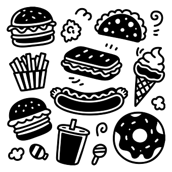 Fastfood, Burger, Pommes Frites, Eis