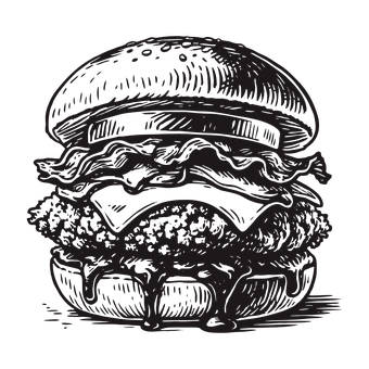 Burger, Zeichnung, Grafik, Illustrator