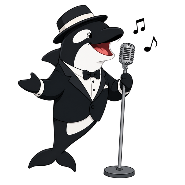 Orca, Sänger, Jazz, Mikrofon, Smoking